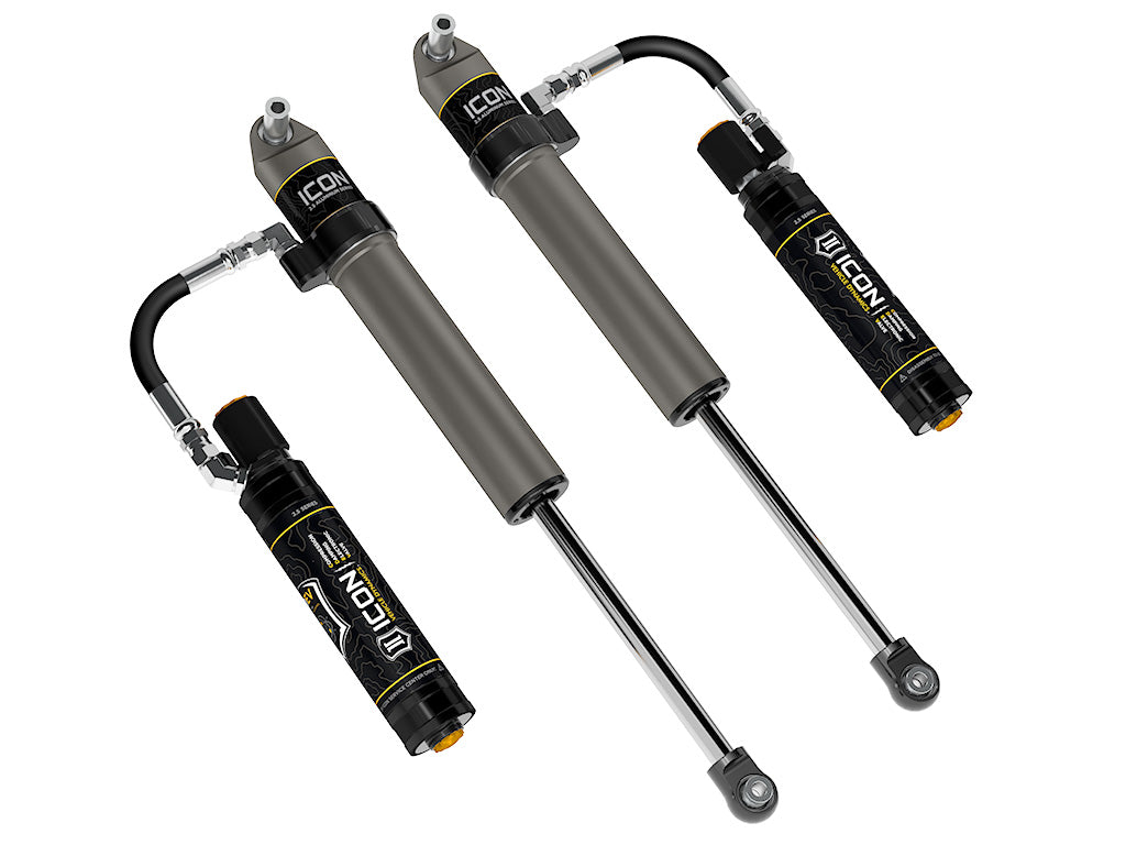 ICON 2020-2023 JEEP GLADIATOR/2018-2023 JEEP WRANGLER JL, 2.5" LIFT, FRONT, V.S. 2.5 ALUMINUM SERIES SHOCK ABSORBERS, REMOTE RESERVOIR W/ CDEV, PAIR
