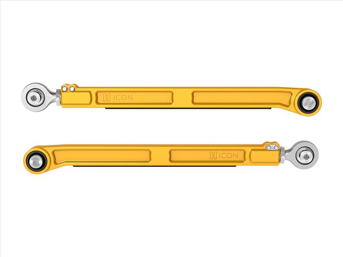 ICON 2022-2024 Toyota Tundra/2023-2024 Toyota Sequoia/2024 Toyota Tacoma, Rear Billet Lower Link Kit, Gold Anodizing