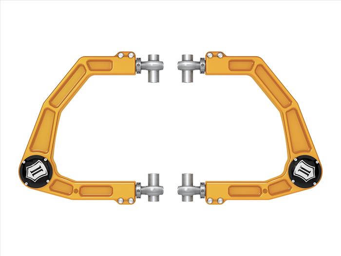 ICON 2024 Toyota Tacoma/2024 Toyota Land Cruiser 250 Series/2024 Lexus GX550, Front, Billet Upper Control Arms w/ Delta Joint Pro, Gold Anodizing