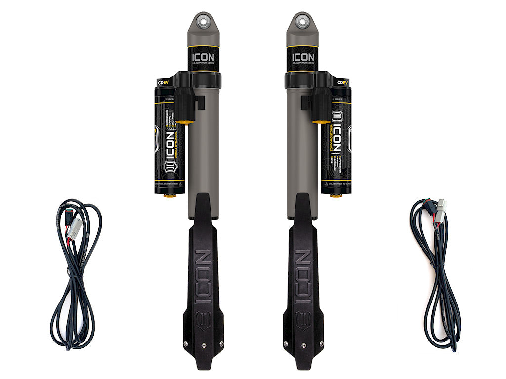 ICON 2020-2023 JEEP GLADIATOR, 1.5" LIFT, REAR, V.S. 2.5 ALUMINUM SERIES SHOCK ABSORBERS, PIGGYBACK RESERVOIR W/ CDEV, PAIR